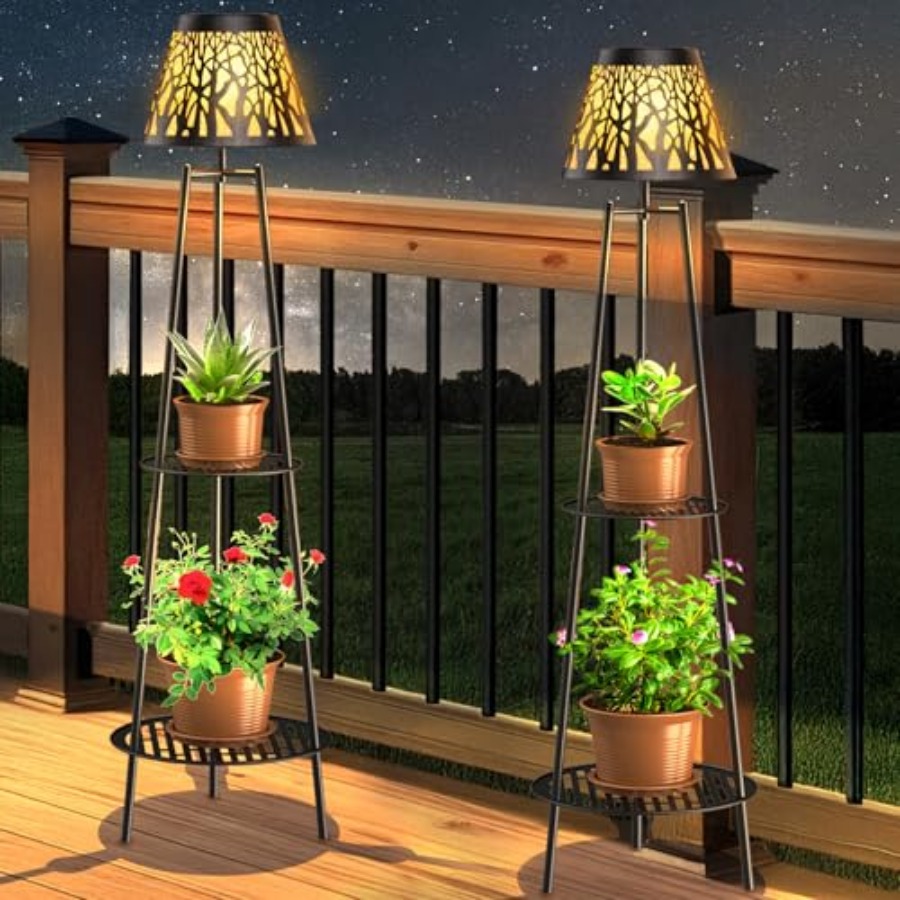 Solar Garden Light - Paquete de 2 Lámparas Solares de
