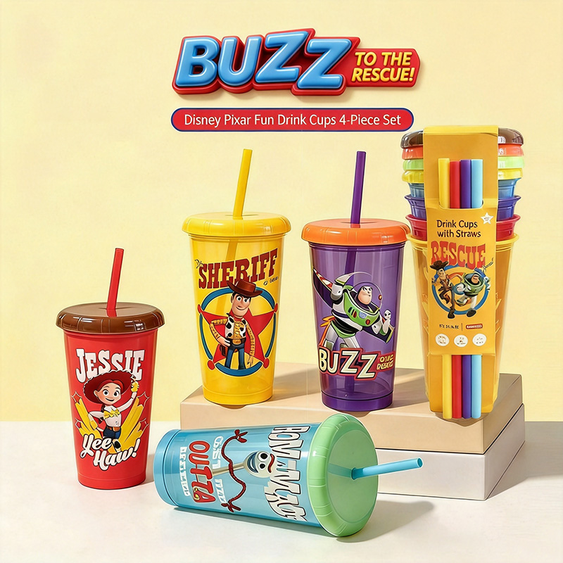 Reusable Straw - Vasos de Plástico de Toy Story