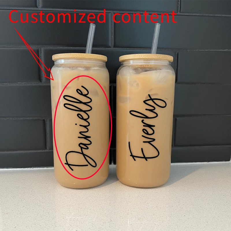 Taza de cristal personalizada  - Reusable Straw reseña y precio