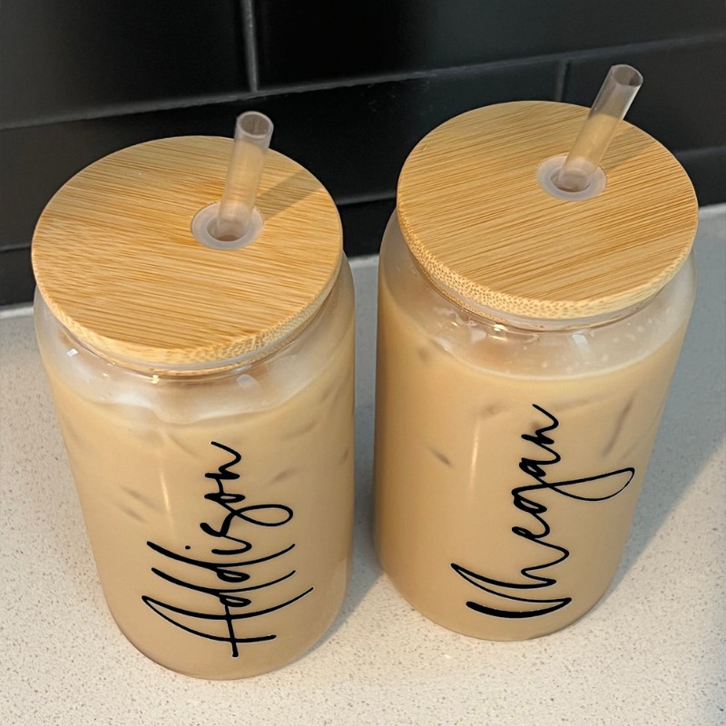 Taza de cristal personalizada  - Reusable Straw reseña y precio