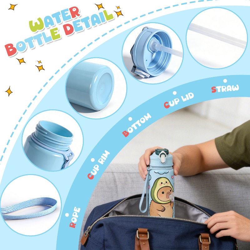 Botella de agua deportiva reut - Reusable Straw reseña y precio