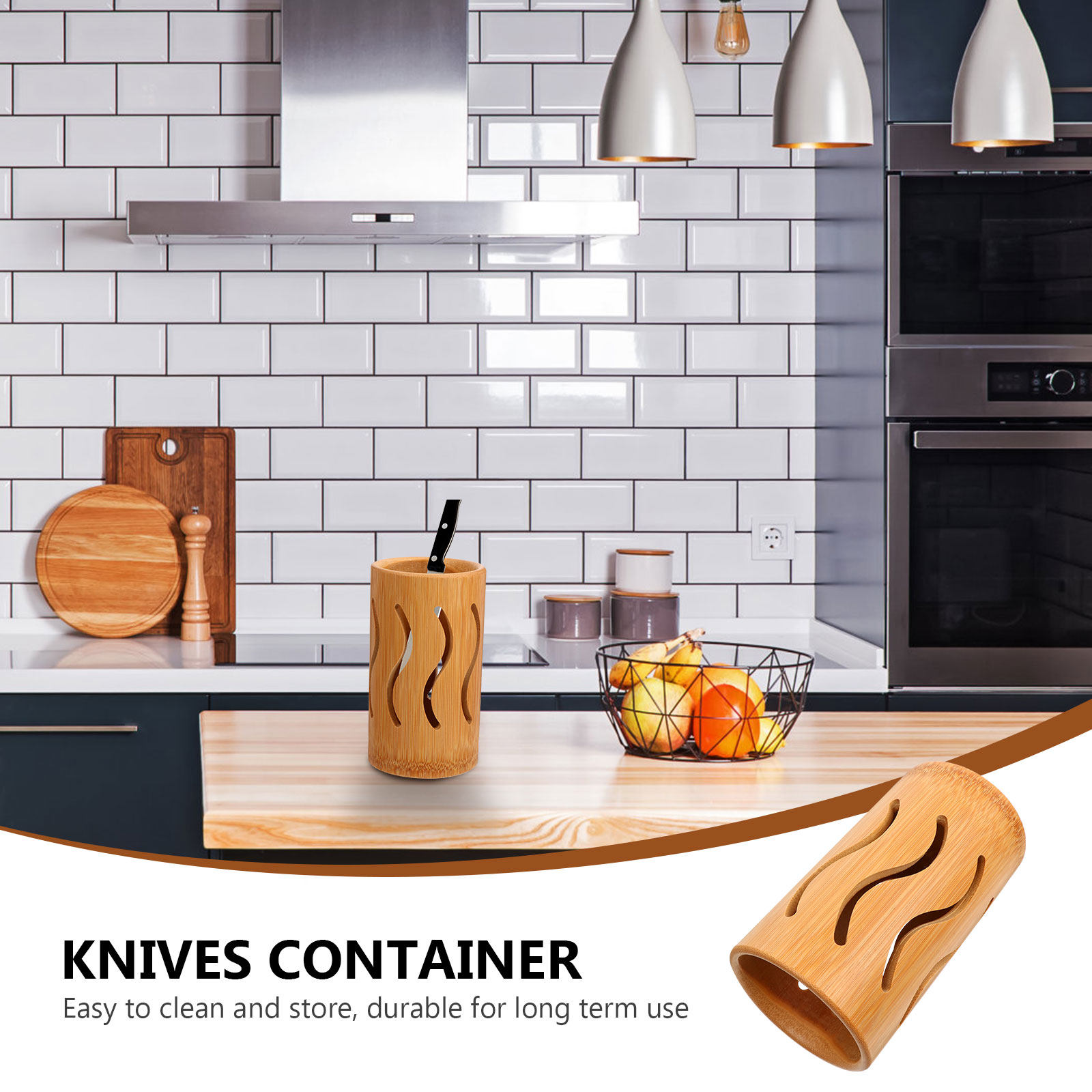 Organizador de utensilios de c - Bamboo Cutlery reseña y precio