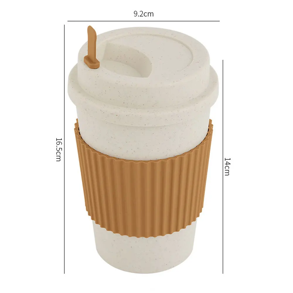 Tazas de café con tapas de 450 - Reusable Straw reseña y precio