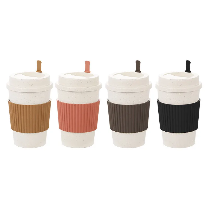 Tazas de café con tapas de 450 - Reusable Straw reseña y precio